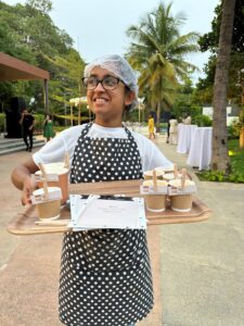 Sanjana as barista